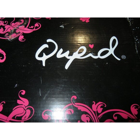 Qupid Puffin Black Leatherette Lace Up Platform Wooden Heel Ankle Bootie sz 8 - Picture 14 of 14